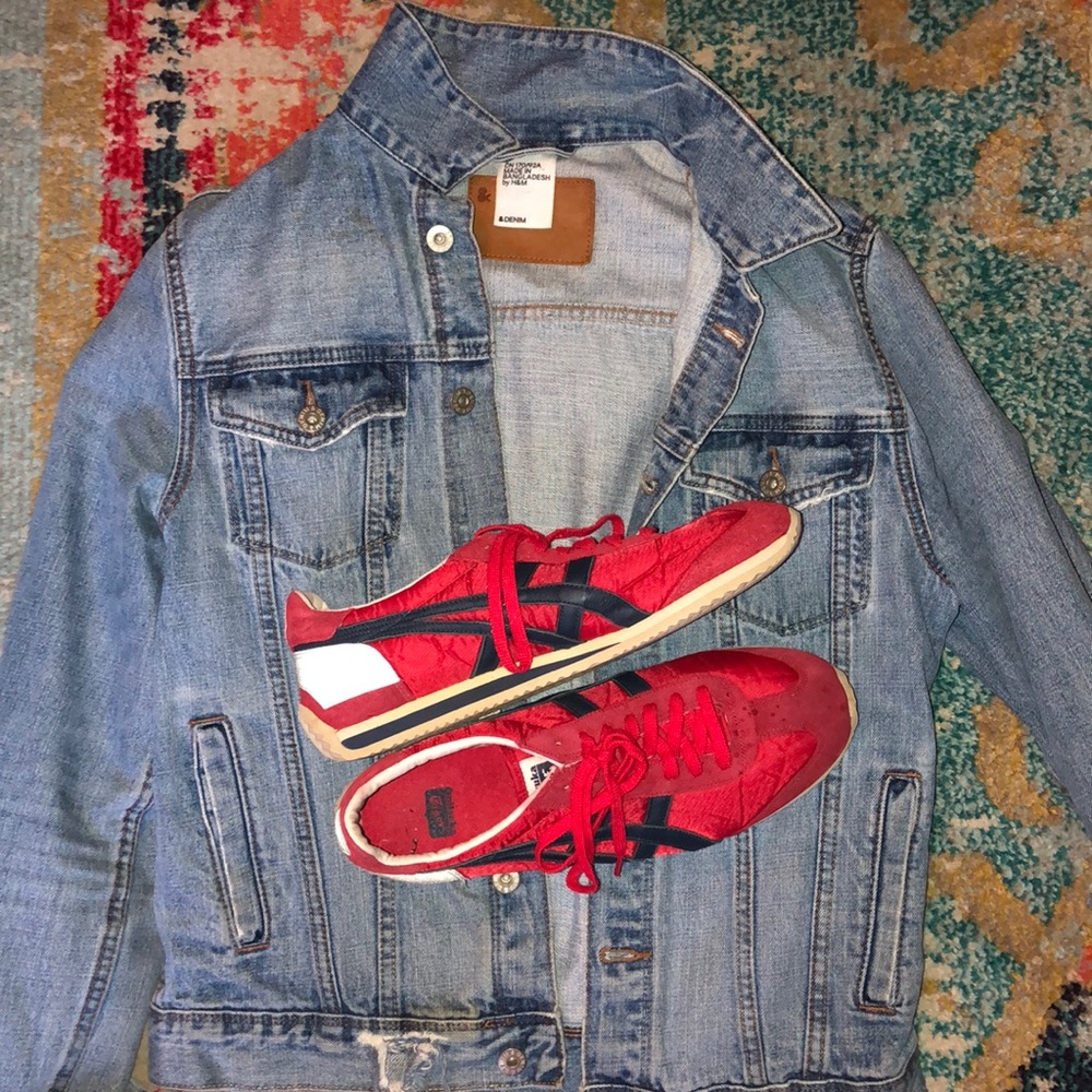 Size 10 Onitsuka tiger corsair Vin navy/red